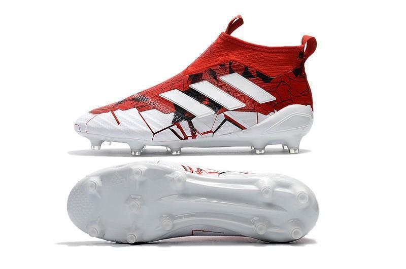 Adidas Ace 17+ Purecontrol  FG Soccer Cleats White Solar Red