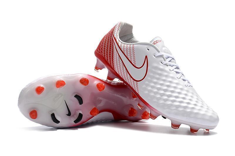 New Nike Magista Obra II FG Soccer Cleats Shoes White Red Stripe