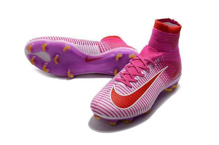 Nike Mercurial Superfly V Fg White Red Shoes Pink