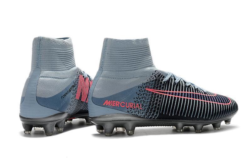 Nike Mercurial Superfly V AG Soccer Cleats Black Grey Pink