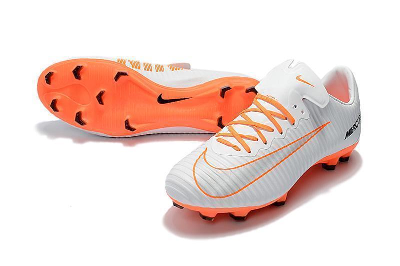 Nike Mercurial Vapor XI FG Soccer Cleats White Orange