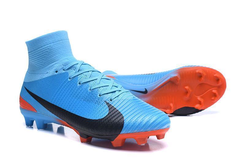 Nike Mercurial Superfly V FG Soccer Cleats Blue Orange Black