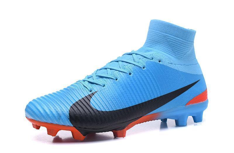 Nike Mercurial Superfly V FG Soccer Cleats Blue Orange Black