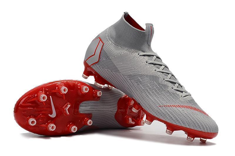 NIKE Mercurial Superfly VI 360 Elite AG High Cut Silver Red