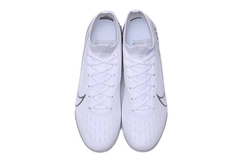 Nike Mercurial Superfly VII Elite TF Soccers Cleats Shoes All White