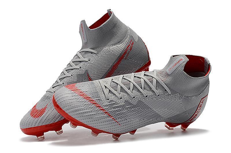 NIKE Mercurial Superfly VI 360 Elite AG High Cut Silver Red