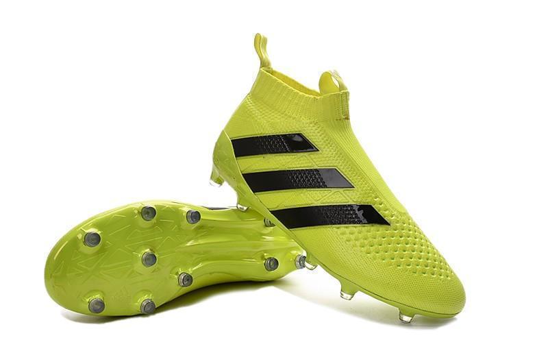 Adidas ACE 16+ Purecontrol FG/AG Soccer Cleats Solar Yellow Black