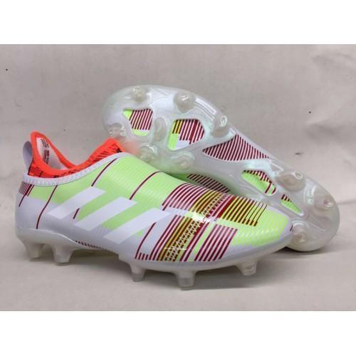 New Adidas Glitch Skin 17 FG Soccer Cleats Shoes Grass Green Orange Grey