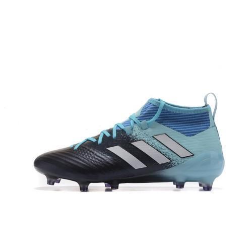 Adidas ACE 17.1 Primeknit Soccer Cleats Core Black White Blue