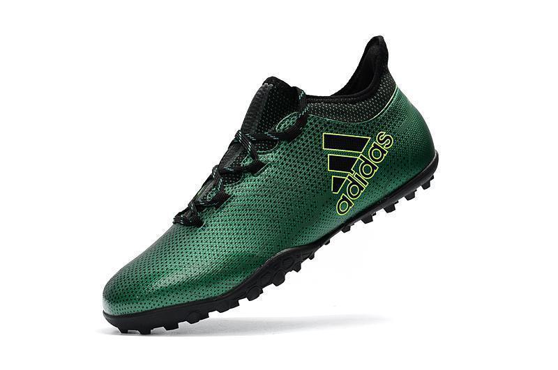 New Adidas X series TF Thunderstorm Grass Spikes Soccer Cleats Shoes Green Black Lime