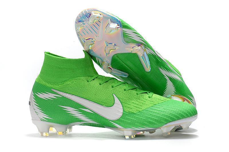 NIKE Mercurial Superfly VI 360 Elite FG Green White High Cut