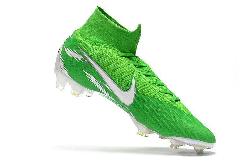 NIKE Mercurial Superfly VI 360 Elite FG Green White High Cut