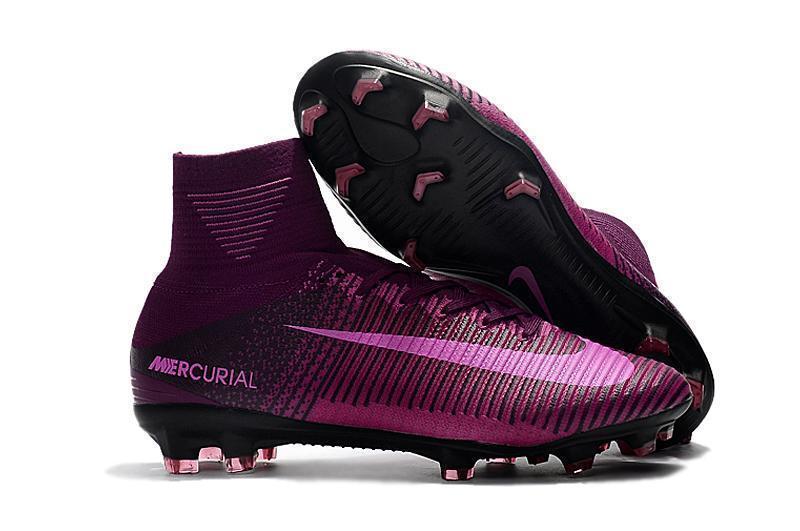 Nike Mercurial Superfly V FG Soccer Cleats Purple Pink Black