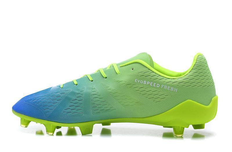 PUMA evoSPEED Fresh 2.0 FG Soccer Cleats Green Yellow Blue