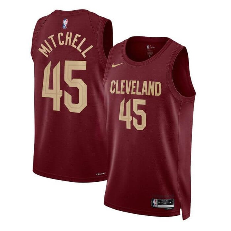 Donovan Mitchell Cleveland Cavaliers Unisex  22/23  NBA Jersey  - Burgundy