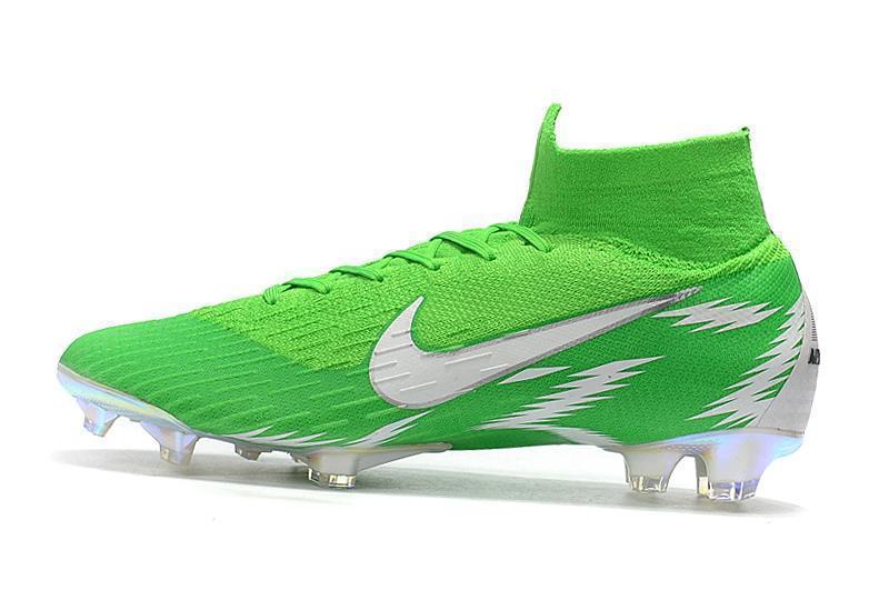 NIKE Mercurial Superfly VI 360 Elite FG Green White High Cut