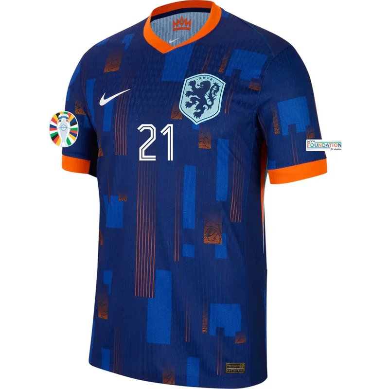 Frenkie de Jong Netherlands 24/25 II Away Jersey - Player Version