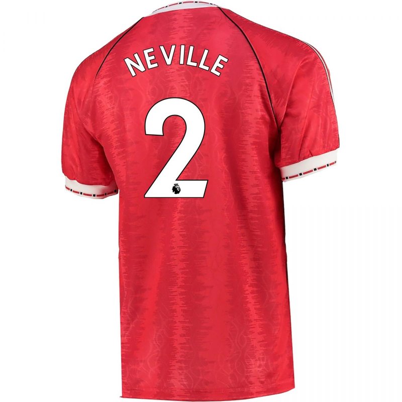 Gary Neville Manchester United 1990 Jersey - Fan Version