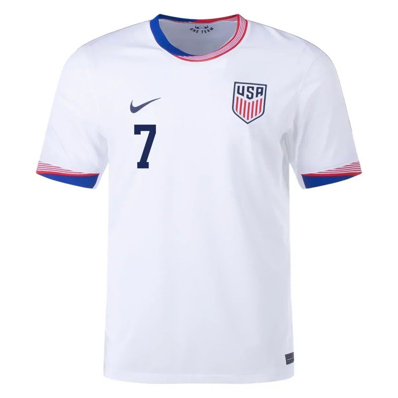 Giovanni Reyna USA 24/25 I Home Jersey - Fan Version