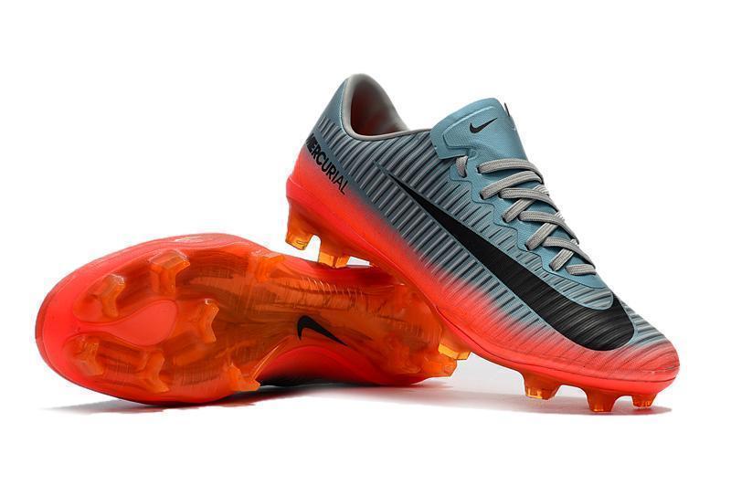 Nike Mercurial Vapor XI CR7 FG Soccer Cleats Cool Grey Orange