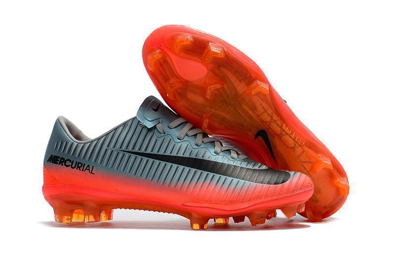 Nike Mercurial Vapor XI CR7 FG Soccer Cleats Cool Grey Orange