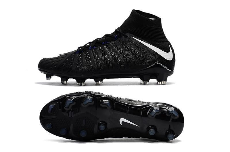 Nike Hypervenom Phantom III DF FG Soccer Cleats Blackout Black White