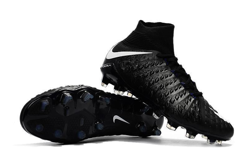 Nike Hypervenom Phantom III DF FG Soccer Cleats Blackout Black White