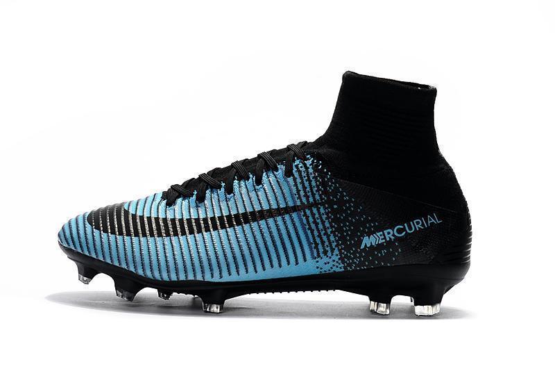 Nike Mercurial Superfly V FG Soccer Cleats Blue Black