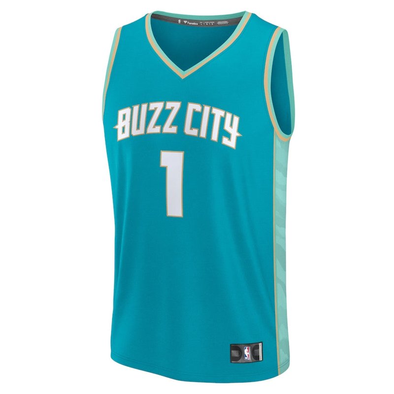 LaMelo Ball Charlotte Hornets Fanatics Branded unisex 23/24 Fast Break NBA Jersey - Teal - City Edition