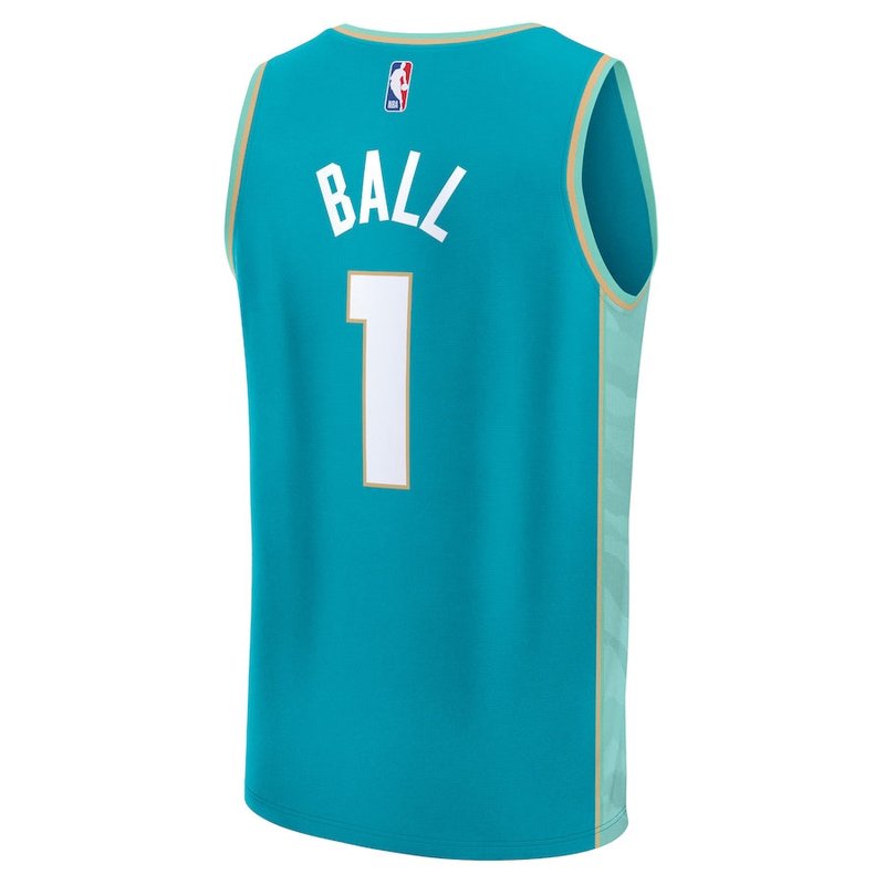 LaMelo Ball Charlotte Hornets Fanatics Branded unisex 23/24 Fast Break NBA Jersey - Teal - City Edition