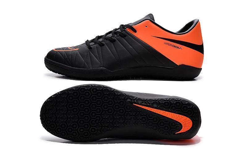 New Nike Hypervenom Phelon II IC Indoor DB0016 Soccer Cleats Shoes Black Orange