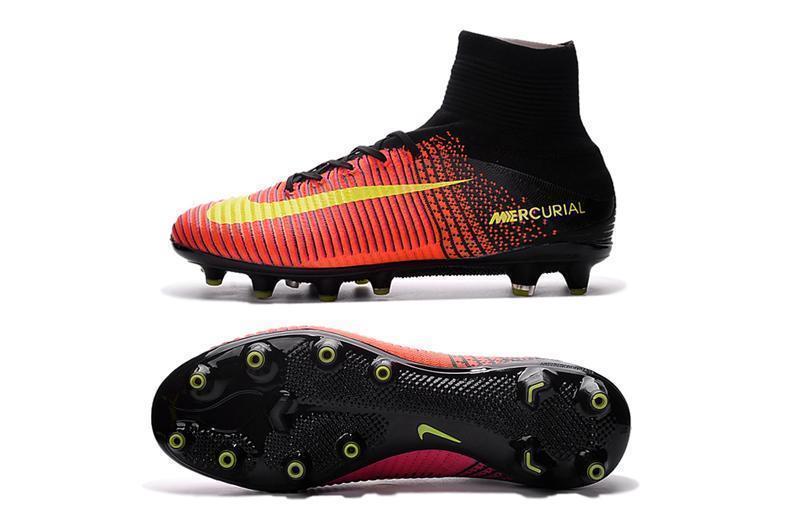 Nike Mercurial Superfly V AG Soccer Cleats Total Crimson Black Pink