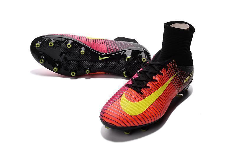 Nike Mercurial Superfly V AG Soccer Cleats Total Crimson Black Pink