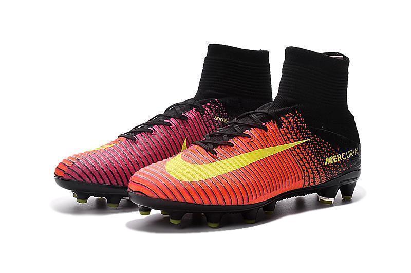 Nike Mercurial Superfly V AG Soccer Cleats Total Crimson Black Pink