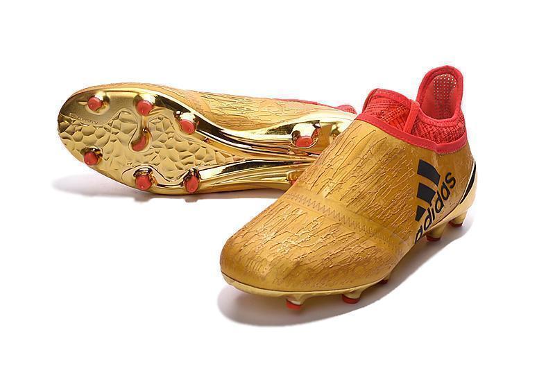 Adidas X 16+ Purechaos FG/AG Soccer Cleats Metallic Gold Red