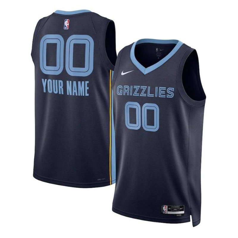 Memphis Grizzlies Unisex 2023 NBA Jersey Navy - Icon Edition