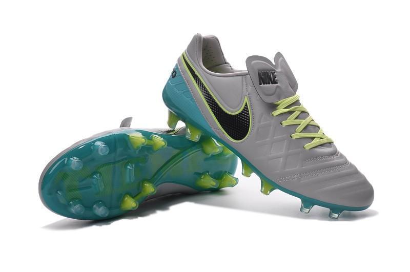 Nike Tiempo Legend VI FG Soccer Cleats Grey Green Black