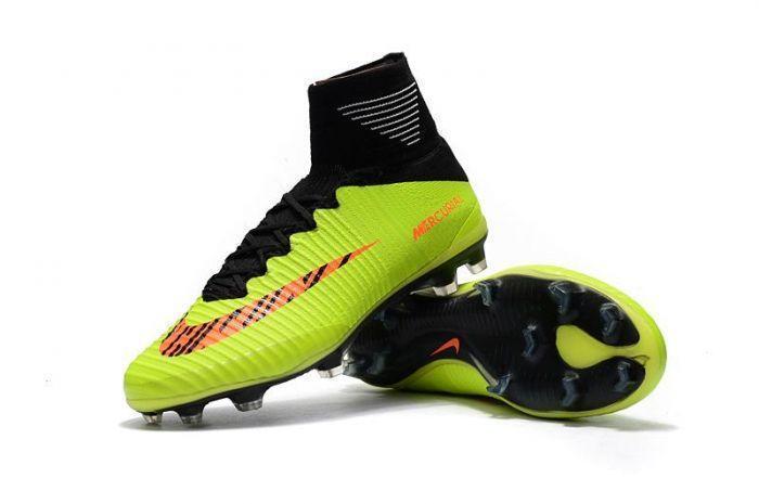 Nike Mercurial Superfly V FG Soccer Cleats Fluorescent Green Black