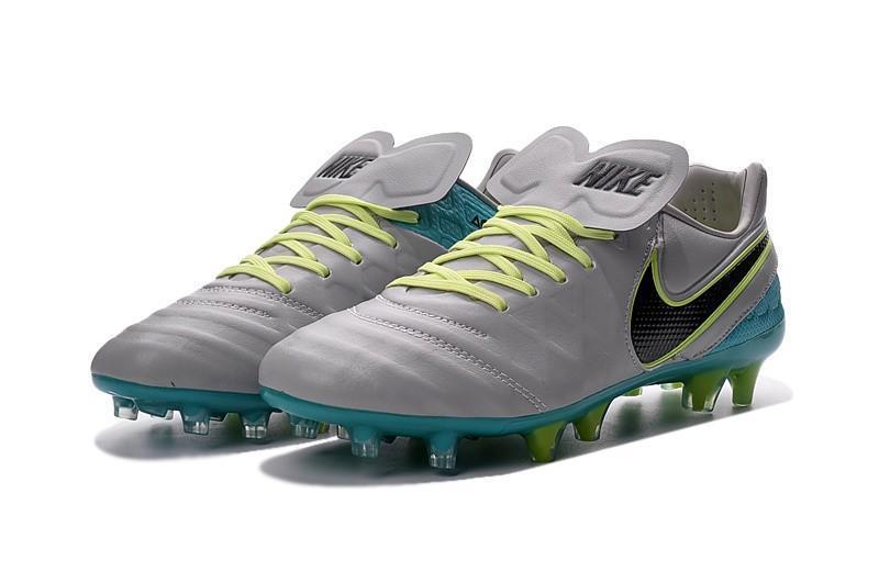 Nike Tiempo Legend VI FG Soccer Cleats Grey Green Black