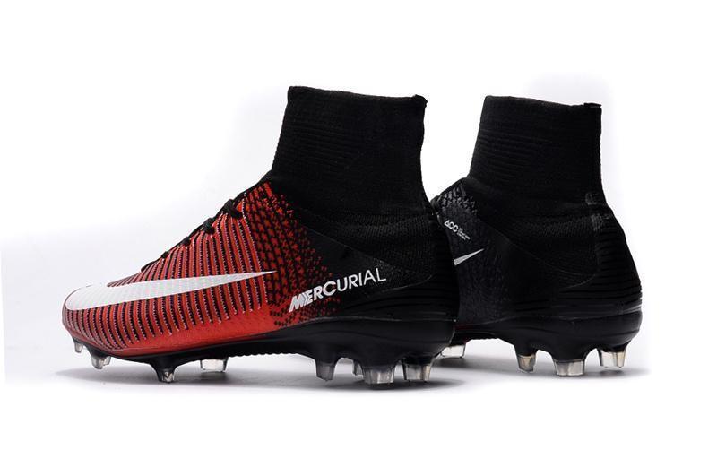 Nike Mercurial Superfly V FG Soccer Cleats Red Black White