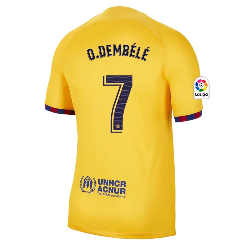 Ousmane Demb������������������l������������������ Barcelona 22/23 Senyera IV Fourth Jersey - Fan Version