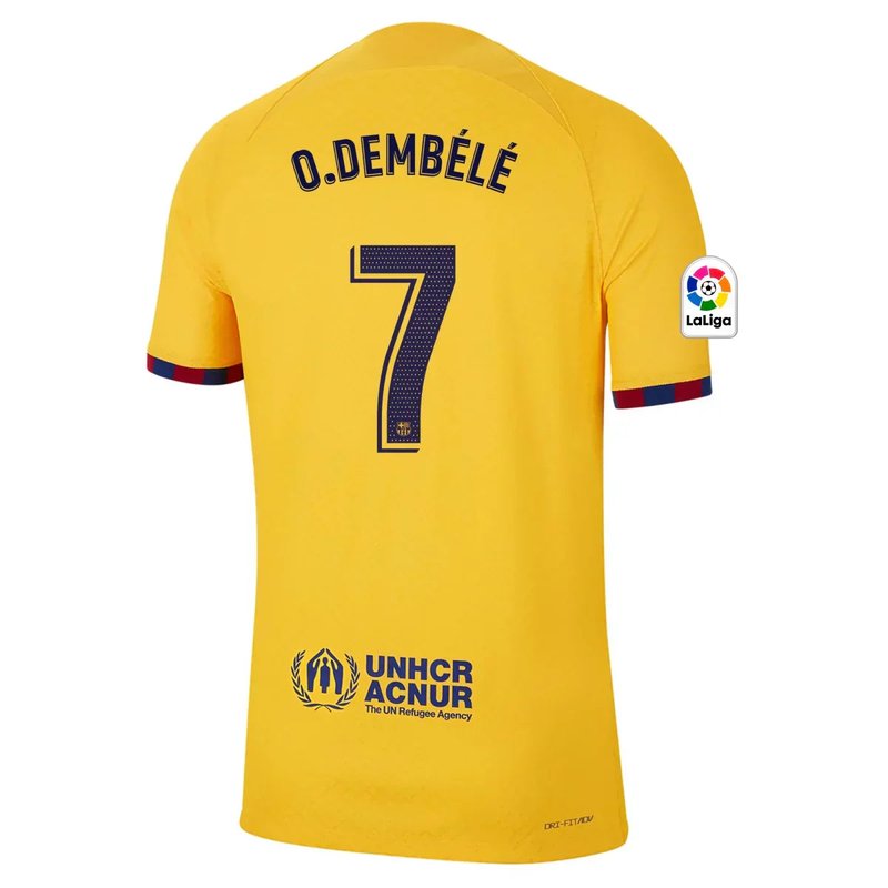 Ousmane Demb������������������l������������������ Barcelona 22/23 Senyera IV Fourth Jersey - Player Version