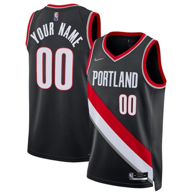 Portland Trail Blazers 2023 Diamond NBA Jersey - Icon Edition - Black