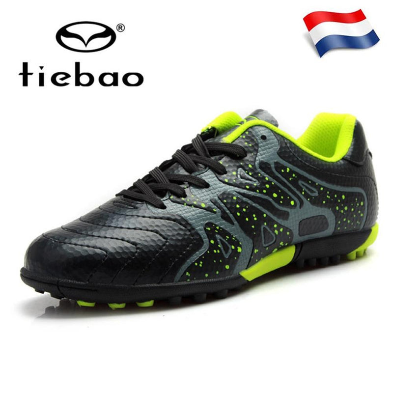 TIEBAO Soccer Shoes Adult Teenagers Sports Football Boots TF Turf Sneakers Atheletic Football Boots Parent-Kid Shoes EU30-45