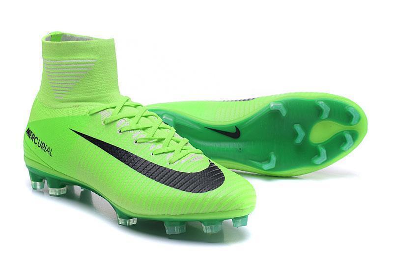 Nike Mercurial Superfly V FG Soccer Cleats Grass Green Black