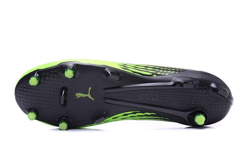 PUMA evoSPEED 17 SL-S FG Soccer Cleats Green Black Yellow