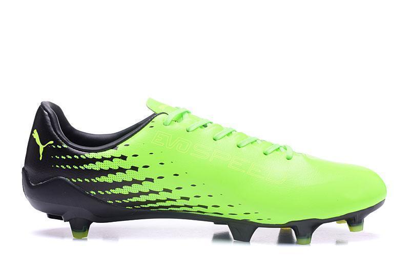 PUMA evoSPEED 17 SL-S FG Soccer Cleats Green Black Yellow