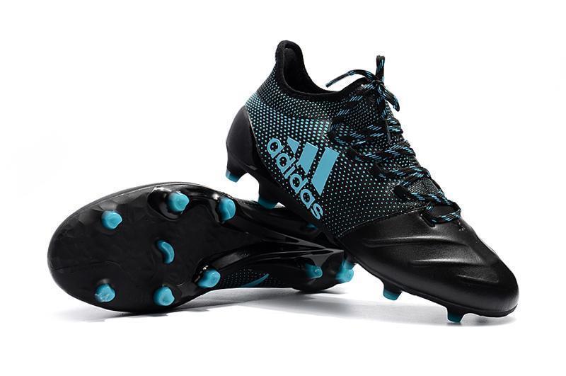 New Adidas X Series Leather FG Soccer Cleats Shoes Black Blue