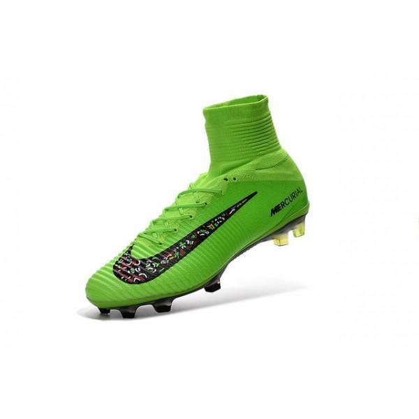 Nike Mercurial Superfly V FG Soccer Cleats Green Black