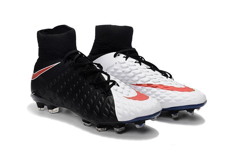 Nike Hypervenom Phantom III DF FG Soccer Cleats Black White Red